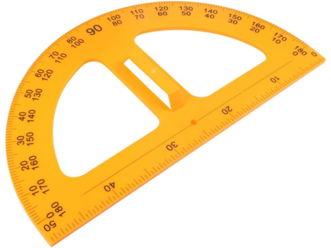 15 Régua Geométrica em Plástico Portátil, 15 Cm, para Material Escolar CHABERLU