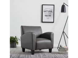 Vidaxl Poltrona Em Couro Artificial Cinzento