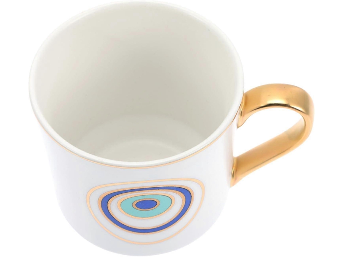 Caneca De Cerâmica Vintage Com Estampa Árabe, Ideal Para Água, Chocolate Quente E Expresso. Aquaforge