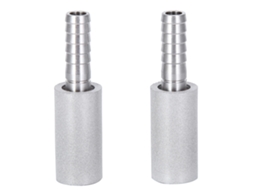 Nova Line 2pcs Pedra de Difusão de Aço Inoxidável 0.5μm com Conexão Barb 1/4 Polegada para Cervejaria