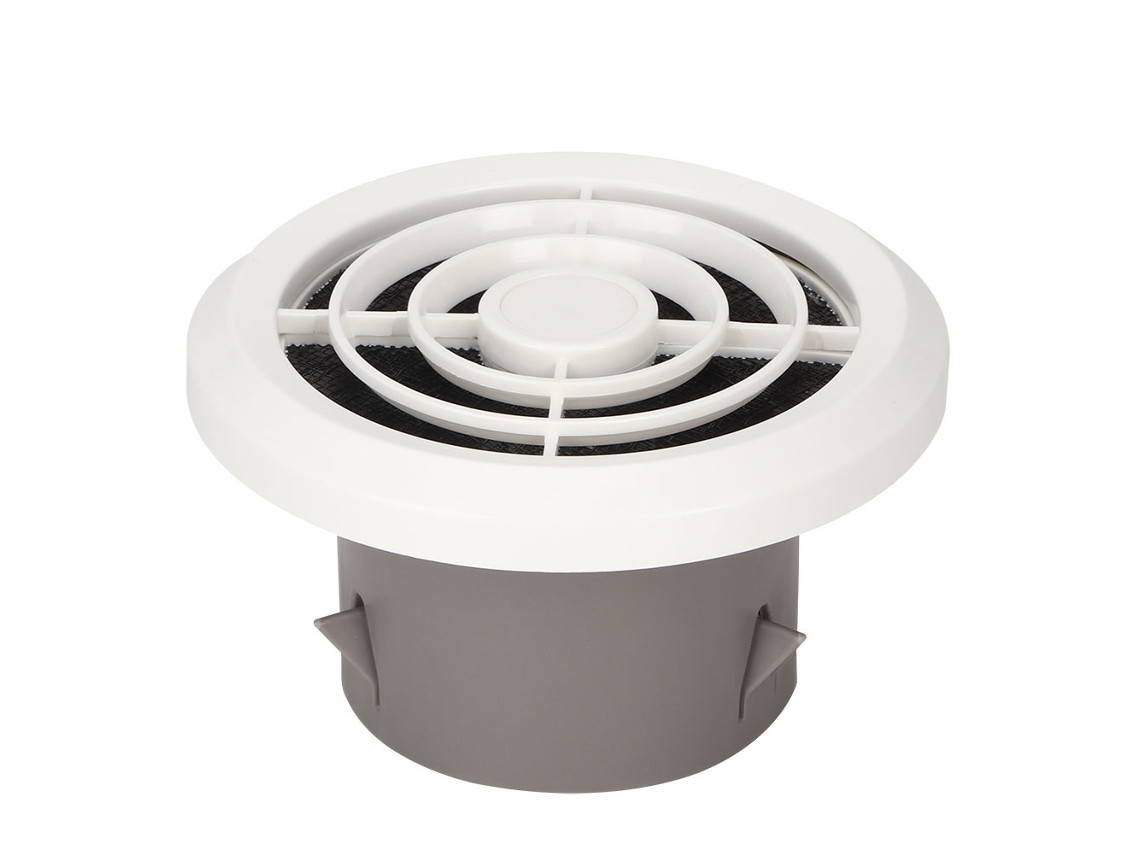 Tampa de ventilação redonda de 75 mm (com volume de ar ajustável, adequada para tetos e paredes internas)