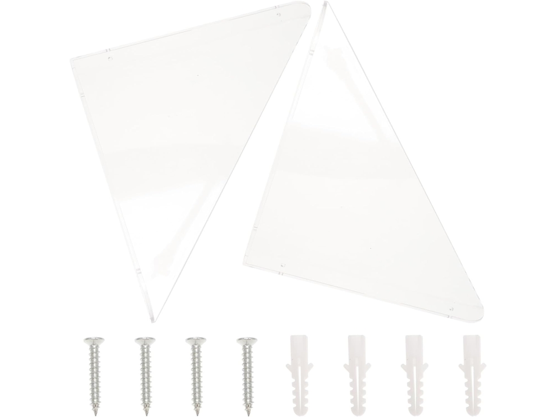 Prateleira De Canto Decorativa Acrílico Para Banheiro, Com Suporte De Parede Para Armazenamento