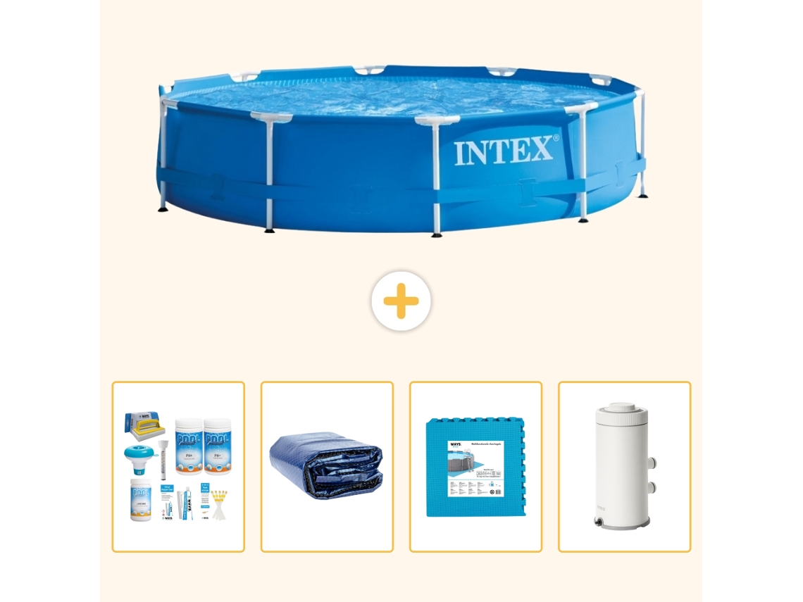 Intex Piscina Com Estrutura Redonda - 366x76 Cm - 5-peças S14