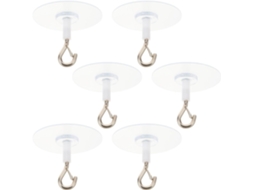 Garneck 6-ganchos Adesivos Para Dosséis De Cama, Alta Resistência E Fixação Sem Marcas, Ideal Para Mosquiteiros Em