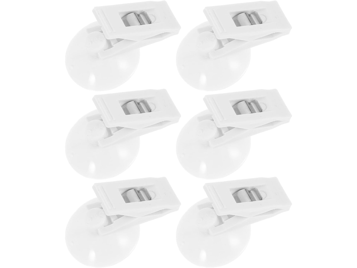 Pretyzoom Conjunto de 6 Clipes de Ventosa Multifuncionais para Carro e Casa, Design em ABS, Fácil de Usar, Ideal para Organização