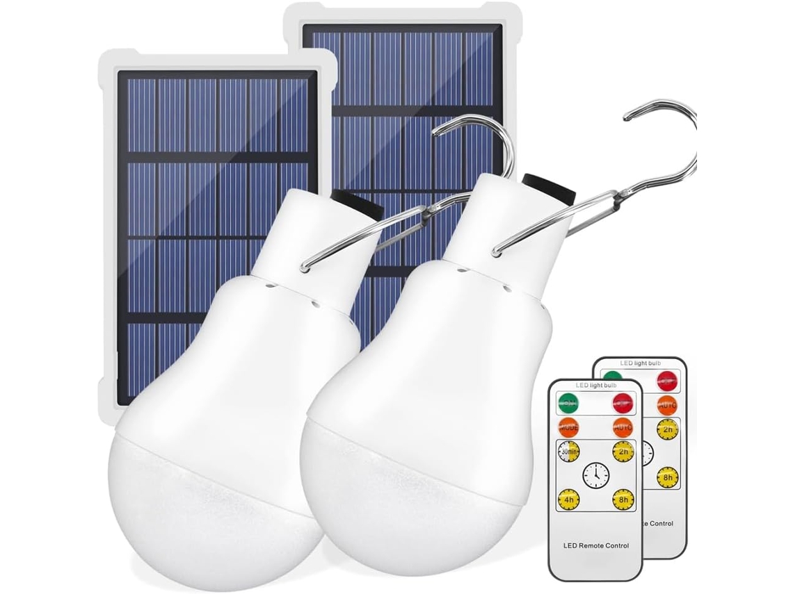 Lâmpadas Solares Portáteis com Temporizador Remoto, Ideais para Galpões, Trilhas e Acampamentos. SFUSHOS
