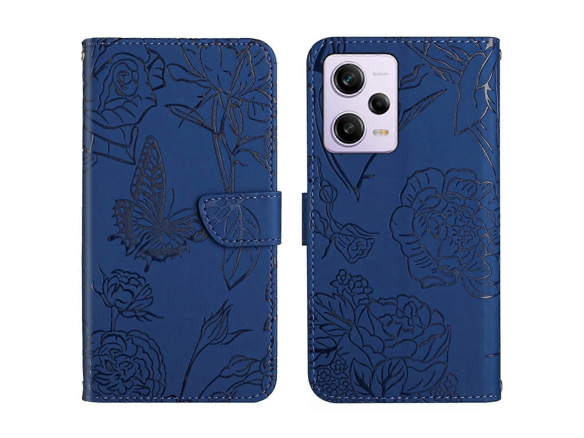 Capa De Celular Flip Em Couro Sintético Com Textura De Borboleta E Toque Suave Para Xiaomi Redmi Note 12 Pro+ China/note 12 Explorer Ht03