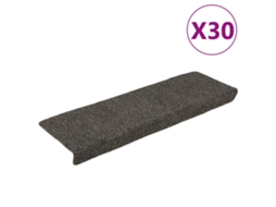 Vidaxl Tapetes De Escada Autoadesivos 30 Peças 65x21x4 Cm Antracite Borda Retangular