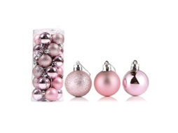 24 Bolas De Navidad Reutilizables Brillantes Decoración De Árbol De Navidad Hogar 4-8cm 8 Cm Oro Rosa