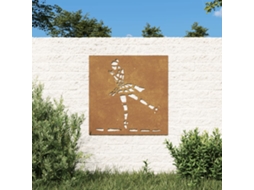 Vidaxl Decoração P/ Muro De Jardim Aço Corten Design Dançarina Balé