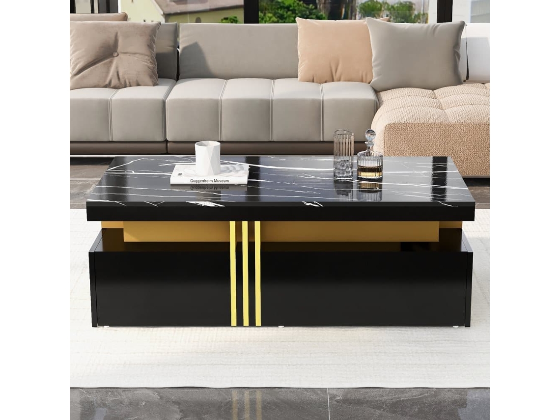 Mesa de Centro Efeito Mármore NOVELA