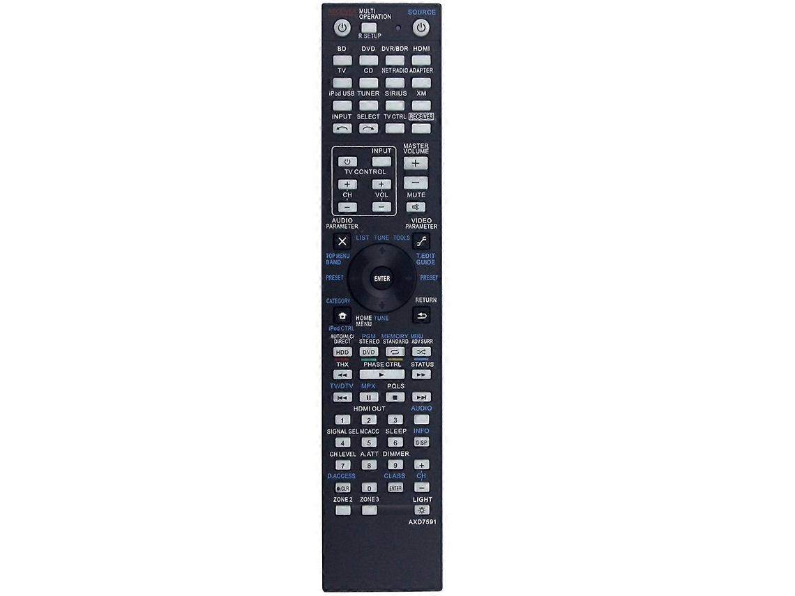 Controle Remoto De Substituição Axd7591 Para Receptor Av Axd7591_glo