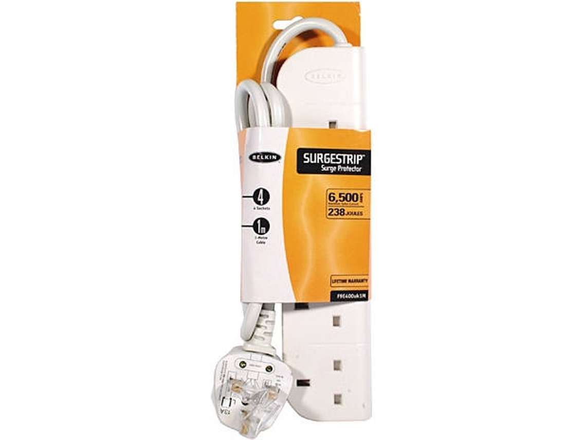 Extensão BELKIN E-Series (4 Tomadas - 230 V - 1m)