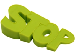 2 Peças Batente De Porta Em Silicone Com A Letra Stop
