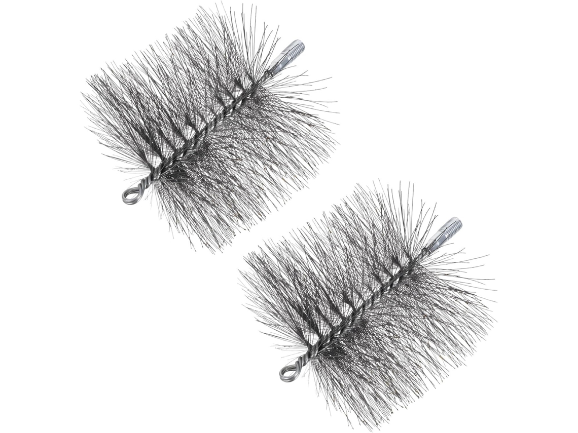 Conjunto De 2 Escovas Aço Inoxidável Para Chaminé, Com Cerdas Redondas De Arame Resistentes Ao Calor 150mm, Para Limpeza