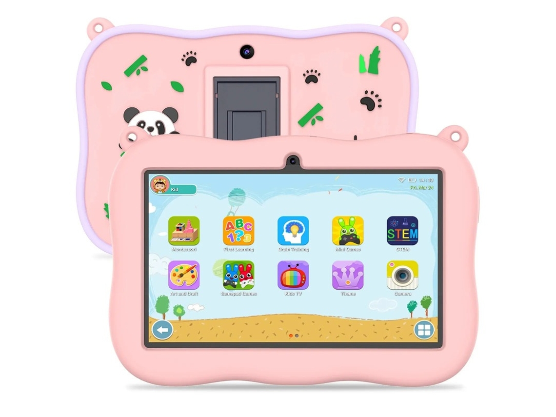 Lurelia Tablet Infantil 7'' Android, 2gb Ram 32gb Rom, Wi-fi Bluetooth, Software Educativo E Capa Antichoque