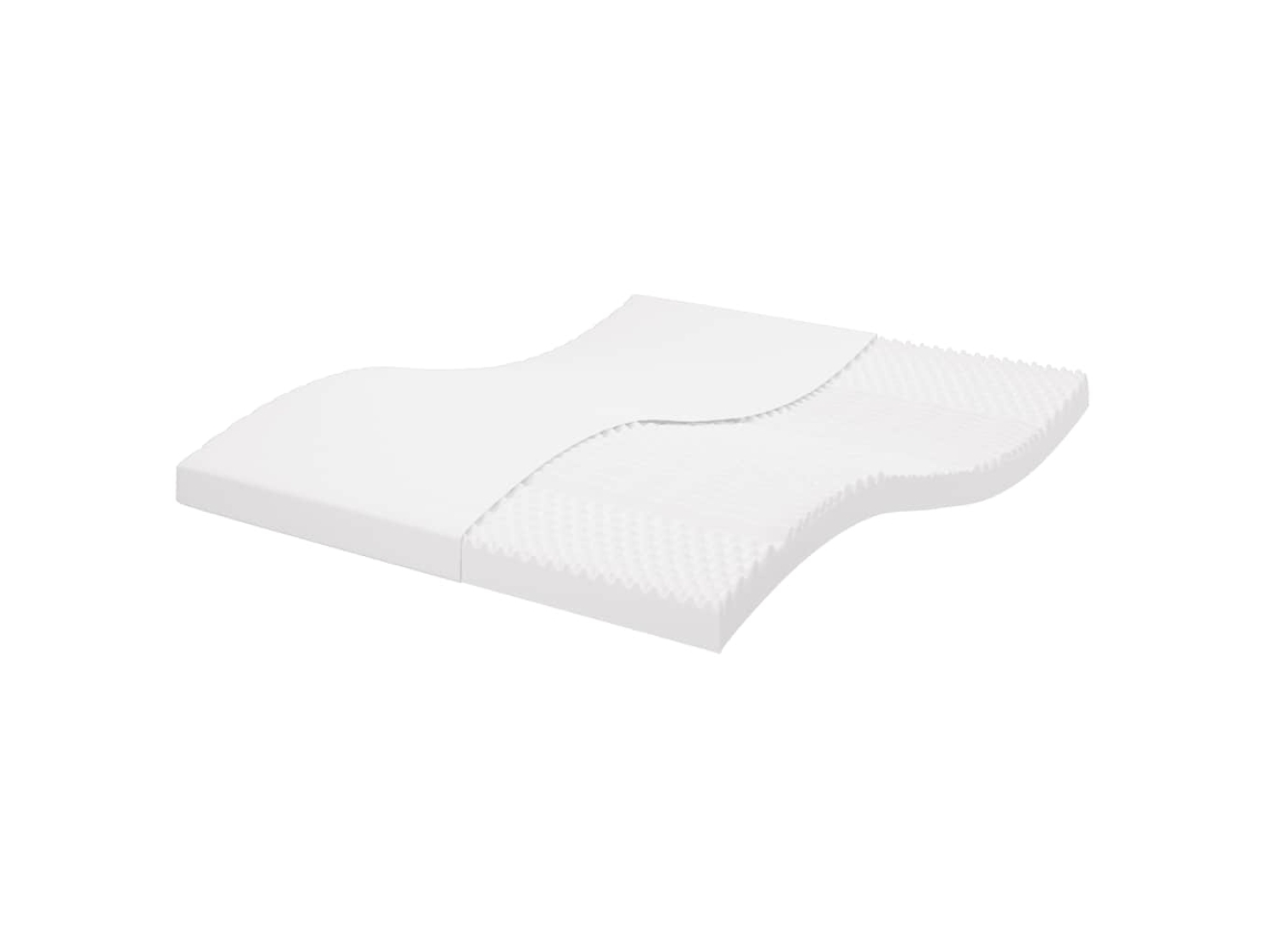 Vidaxl Colchão De Espuma 180x220 Cm 7 Zonas Dureza 20 Ild Branco