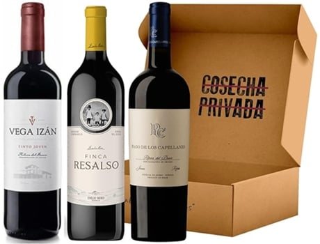 Lote 1.02 Os Melhores Vinhos Robles Ribera del Duero Selecionados pela Colheita Privada 3 Garrafas Finca Resalso, Pago de los Capellanes Coda