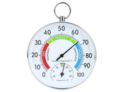 Termômetro E Higrômetro, Liga De Alumínio E Plástico, Temperatura 15-50°c, Umidade 0-100% Ur, 10x10x2, 5cm