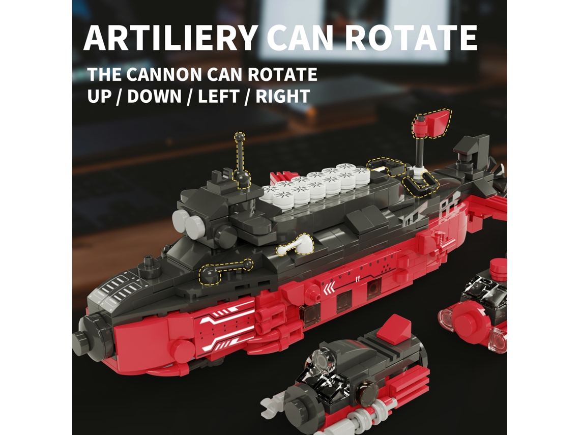 Primerox conjunto de Blocos de Construção de Submarino 789pcs com Personagens para Crianças +3