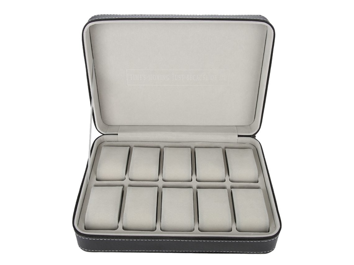 Caixa De Armazenamento Para Relógios Com 10 Grelhas Case Organizer De Viagem