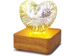 Luminária Noturna 3d Em Formato De Bola Cristal Colorida Alimentada