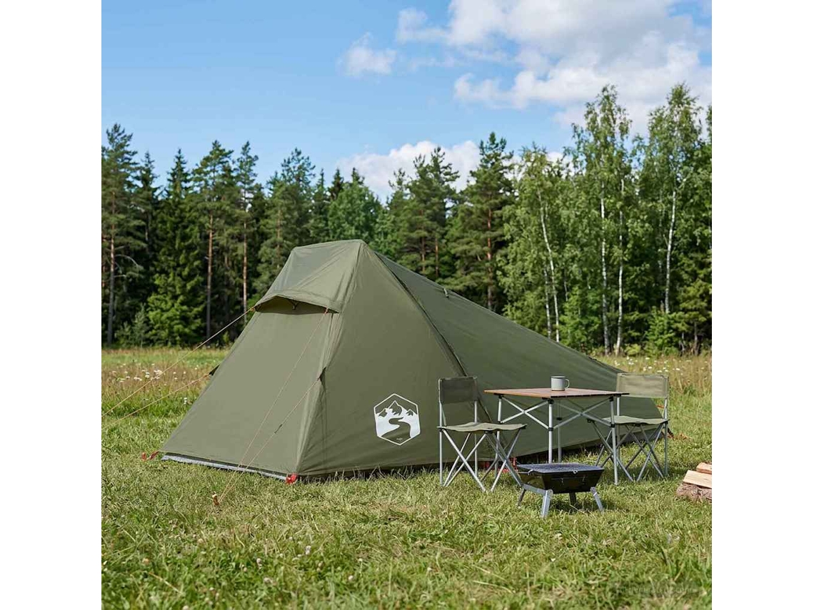 Vidaxl Tenda Túnel 215 X 100 X 90 Cm Verde-azeitona Poliéster E Aço