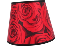 Abajur de Mesa Pequeno em Tecido de Linho Vermelho, com Revestimento Antirreflexo e Proteção Contra Poeira. SFUSHOS