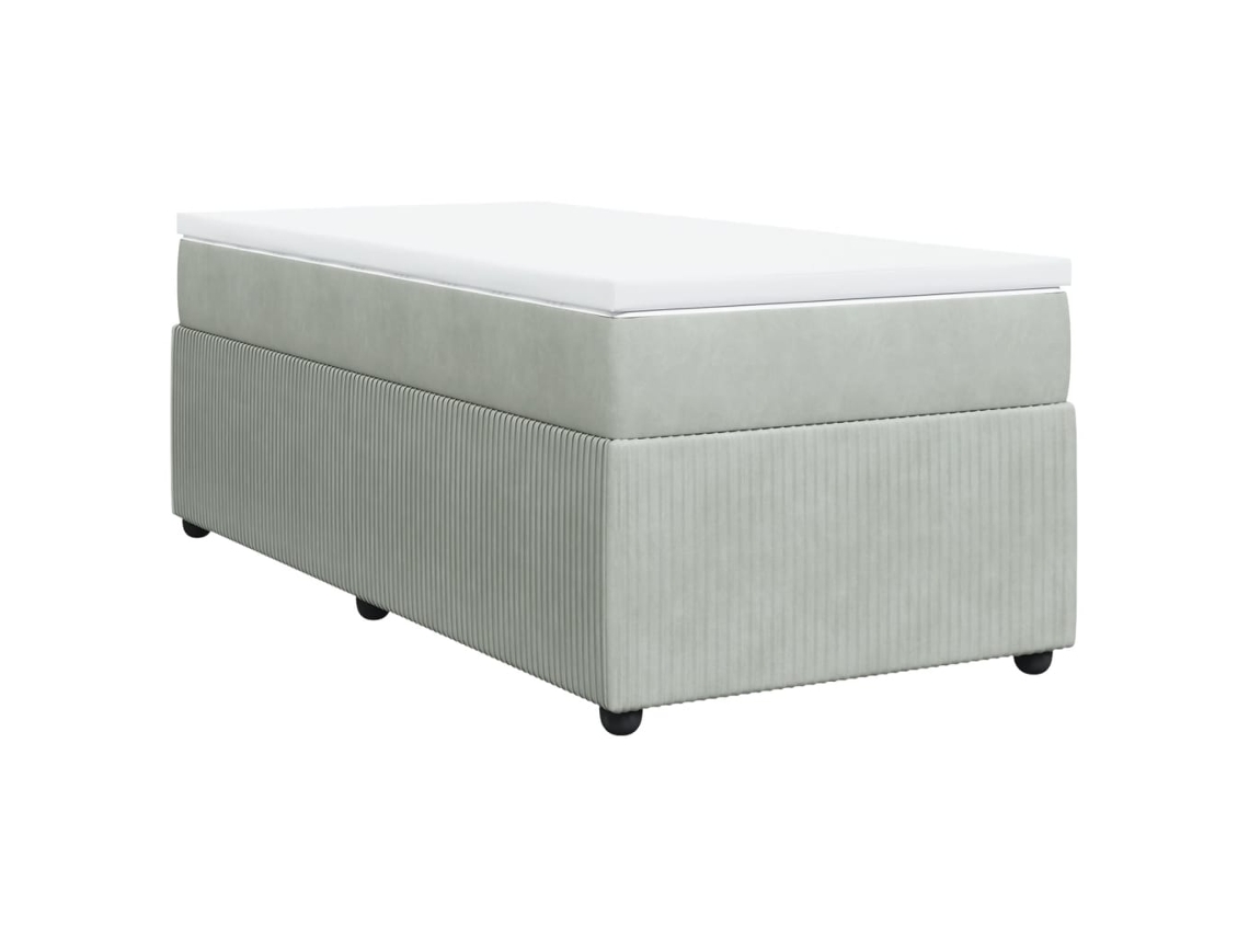 Box Spring Bed, Box Spring Beds Vidaxl Cinzeto Veludo (80 X 200 Cm)