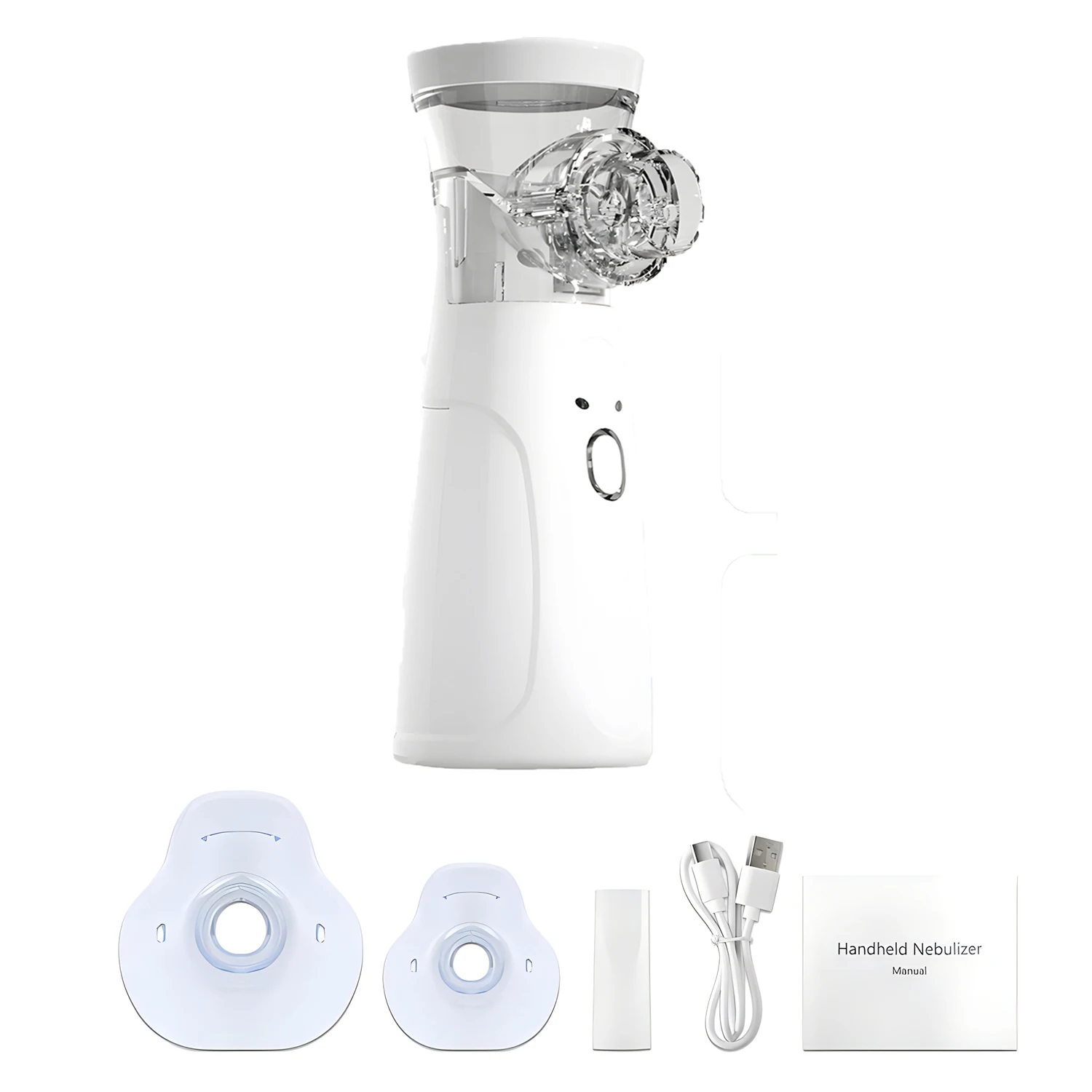 (branco) Inalador Portátil Para Asma Com Nebulizador Ultrassônico De Malha