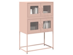Aparador Alto 68x39x107 cm Acero Rosa