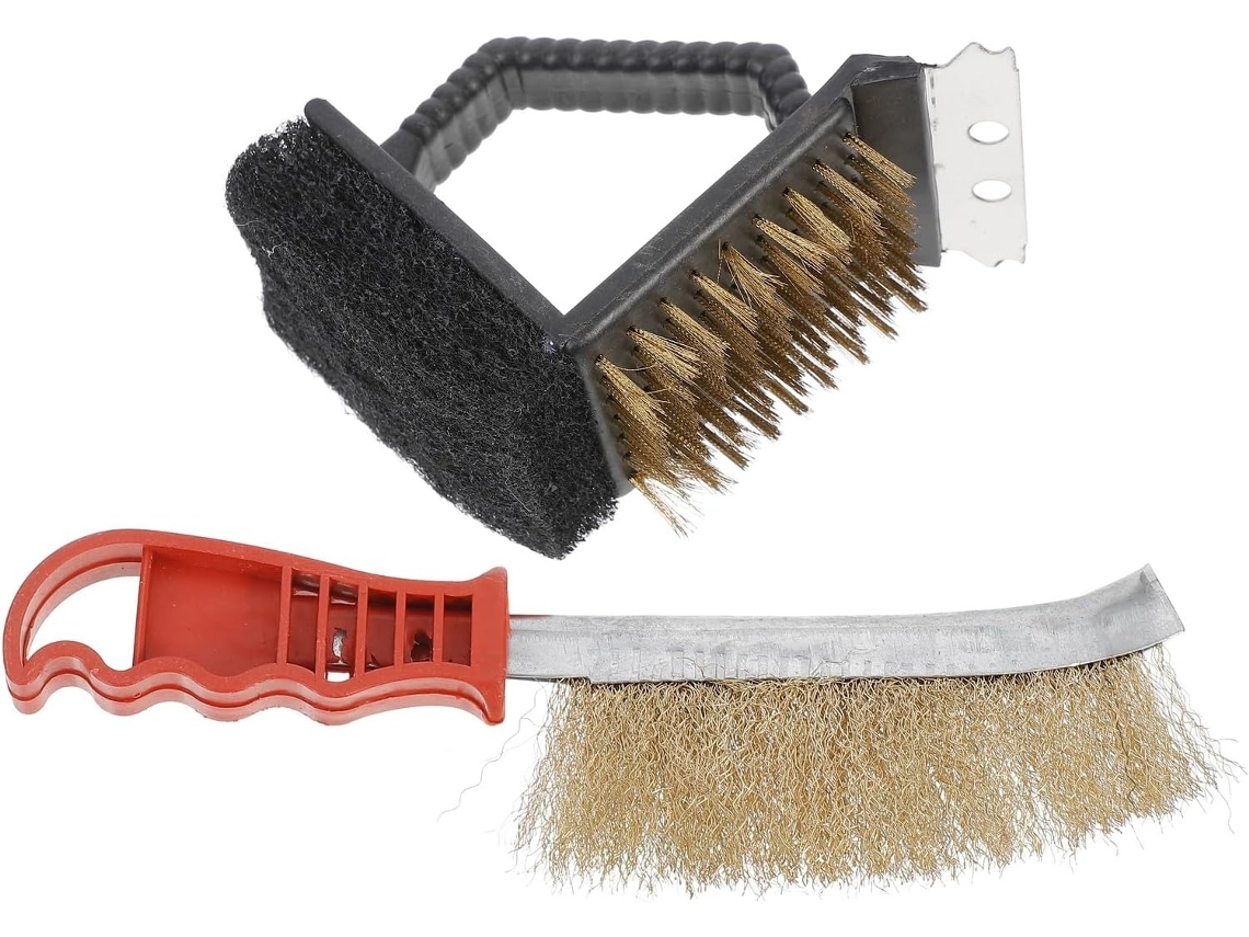 Conjunto Multifuncional De 2 Escovas De Cobre Para Limpeza