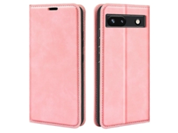 Capa De Couro Com Sucção Magnética Retrô Para Google Pixel 7a