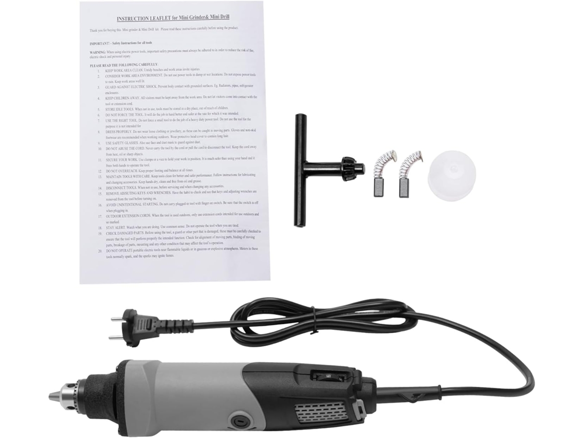 Mini Esmerilhadeira E Conjunto De Brocas Para Furadeira Elétrica Com