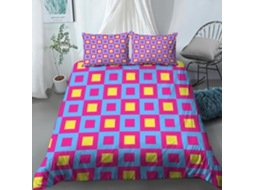 Capa de Edredom com 2 Fronhas 65x65cm em Microfibra Fronha 200x200cm,