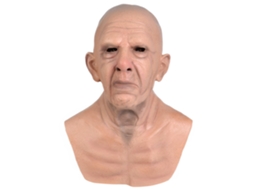 Máscara De Velho Careca Realista E Durável Para Fantasia De Halloween