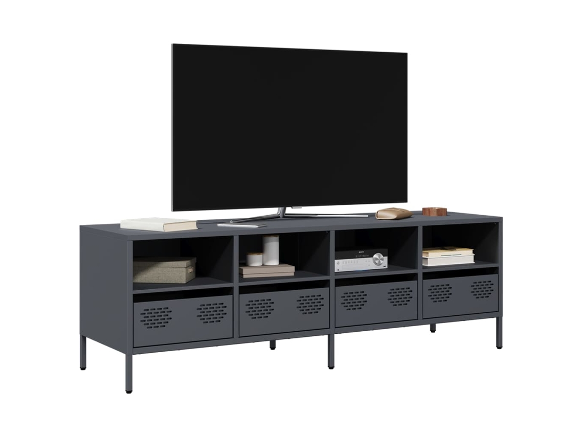 Vidaxl Móvel De Tv 135x39x43,5 Cm Aço Laminado A Frio Antracite
