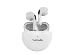 Fones De Ouvido Bluetooth Sem Fio (brancos) Com Microfones Estéreo Duplos E Controles De Toque.