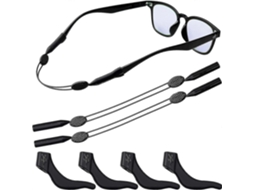 Correia de Suporte para Gafas Sol 2 Pacotes, Correa Esportivas com Ganchos La Oreja 4 Peças Retenedo R Antides GOKOCO
