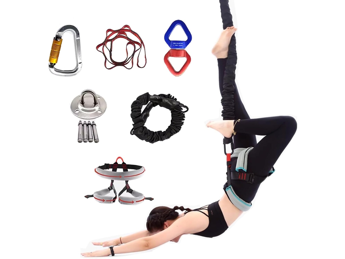 Conjunto De Equipamentos Bungee Fitness Cinto Resistência Para Yoga Aérea, Treinamento Força, Definição