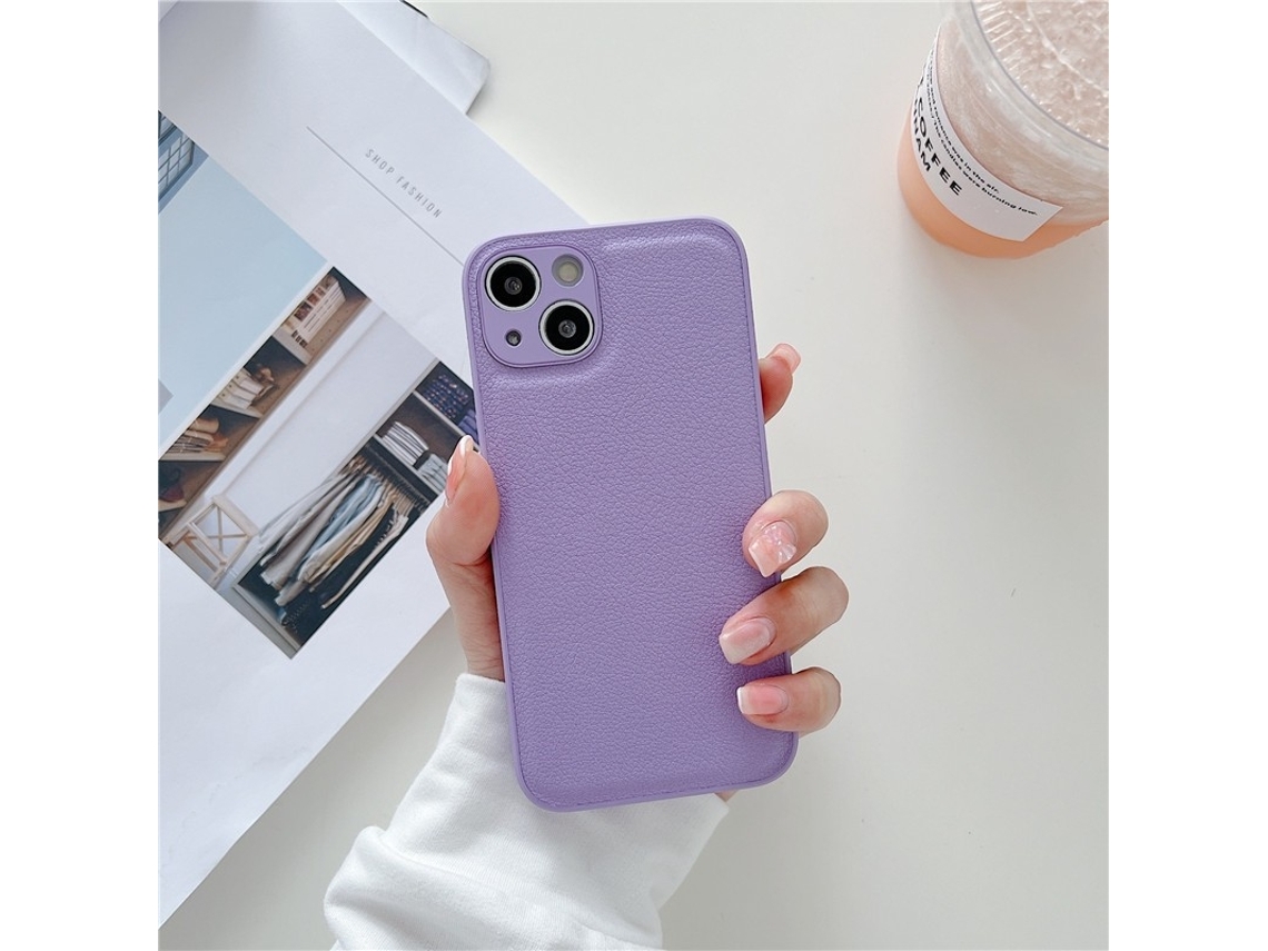 Capa Para Iphone 17 Air Roxa, Em Couro E Silicone, Com Proteção Total.