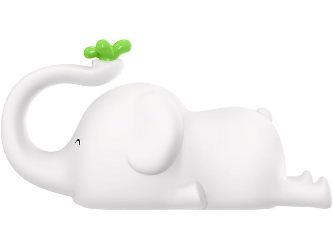 Luminária Noturna De Led Em Formato Elefante, Feita Silicone, Com Para