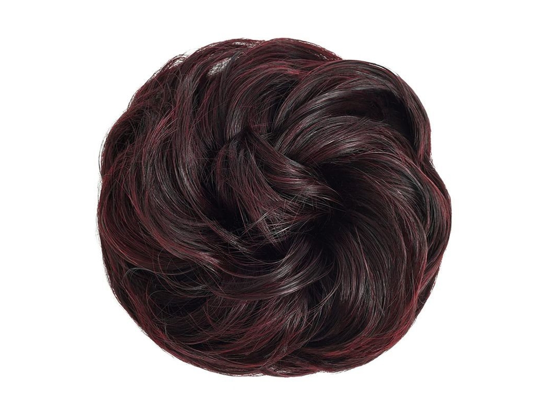 Extensão de cabelo para coque desarrumado, scrunchie, crespo, para mulheres