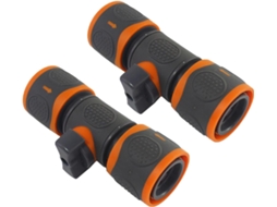 Adaptador De Mangueira Jardim 2 Peças Com Conexões Rápidas À Prova