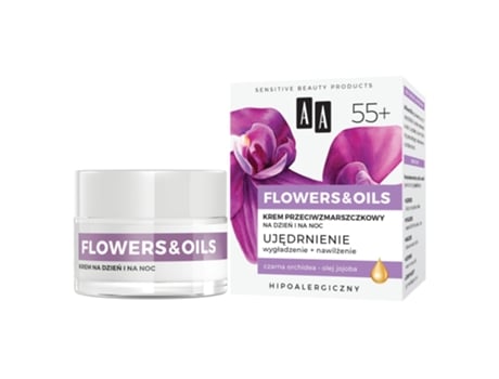 Flores E Óleos Aa 55 Creme Anti Envelhecimento De Dia E Noite, 50ml