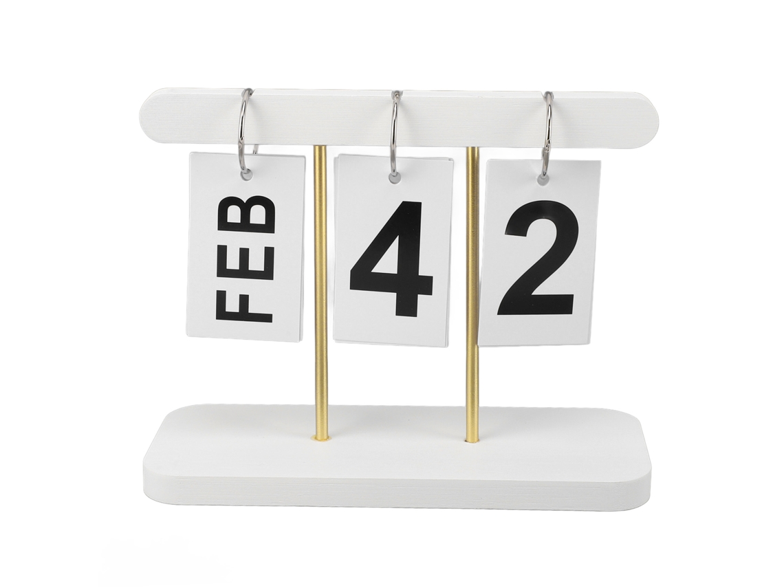 Calendário perpétuo de mesa folheável decorativo | S/MARCA