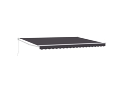 Conjunto 1 Toldo Externo Vidaxl Antracite Poliéster (4 X 2 M)