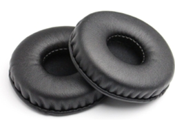Almofadas universais para fones de ouvido Lurelia, com couro proteico e espuma viscoelástica, vermelhas, 70 mm.