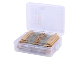 Kit de resistores de carbono 640 peças 64 valores 1ω 10mω 1/6w 5 peças para faça você mesmo