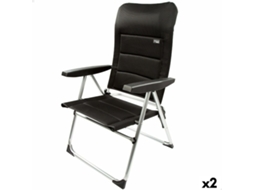 Cadeira de Praia Deluxe Dobrável Preto 49 X 105 X 59 Cm 2 Un AKTIVE
